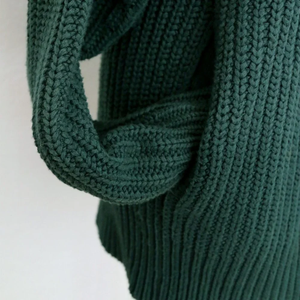 Free People Swim Too Deep Collar Longline Cardi Cardigan Hunter Green $158 XS - Picture 12 of 15